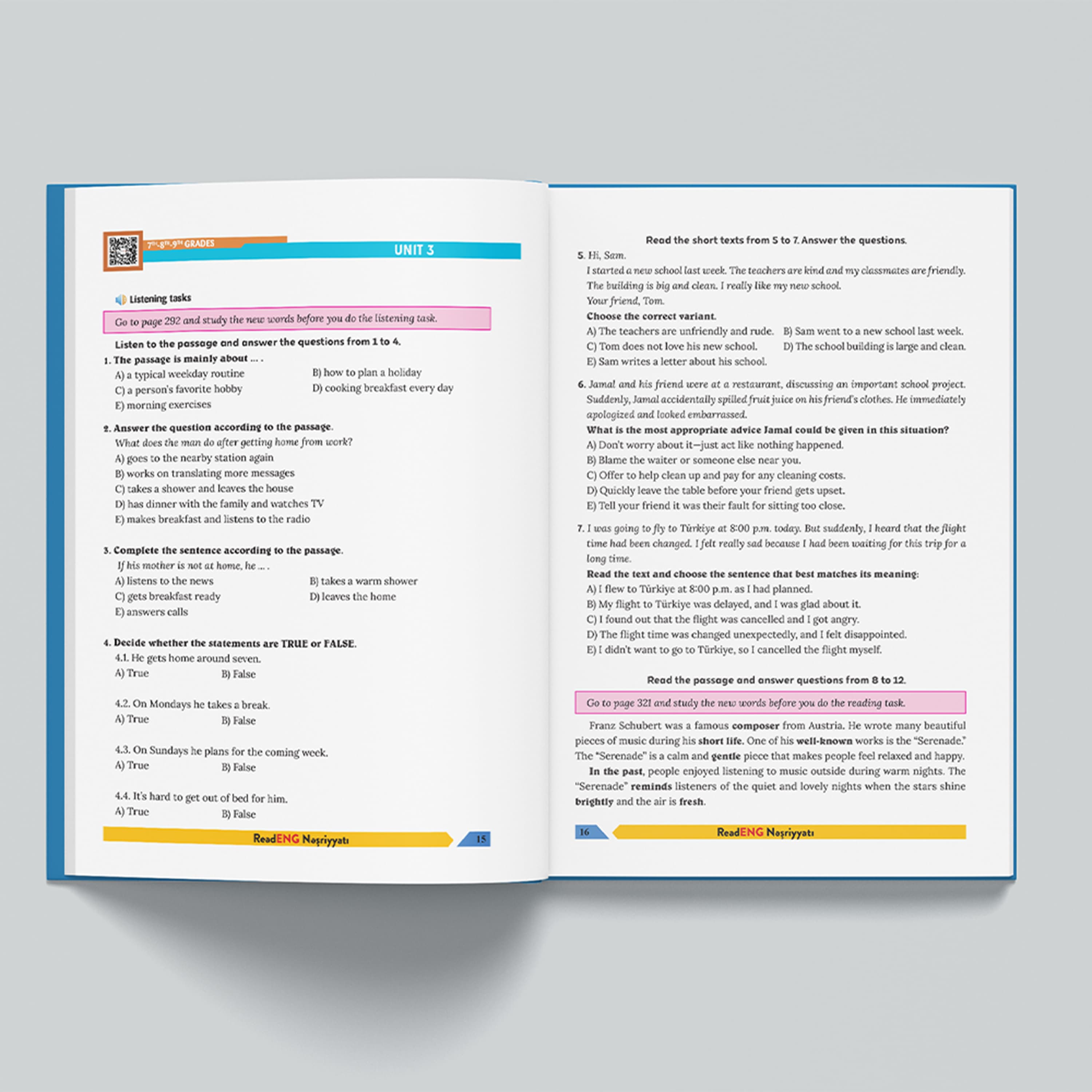 Test Toplusu English 7 - 8 - 9 sinif, müəllif ReadEng Komandası kiçik şəkil 3