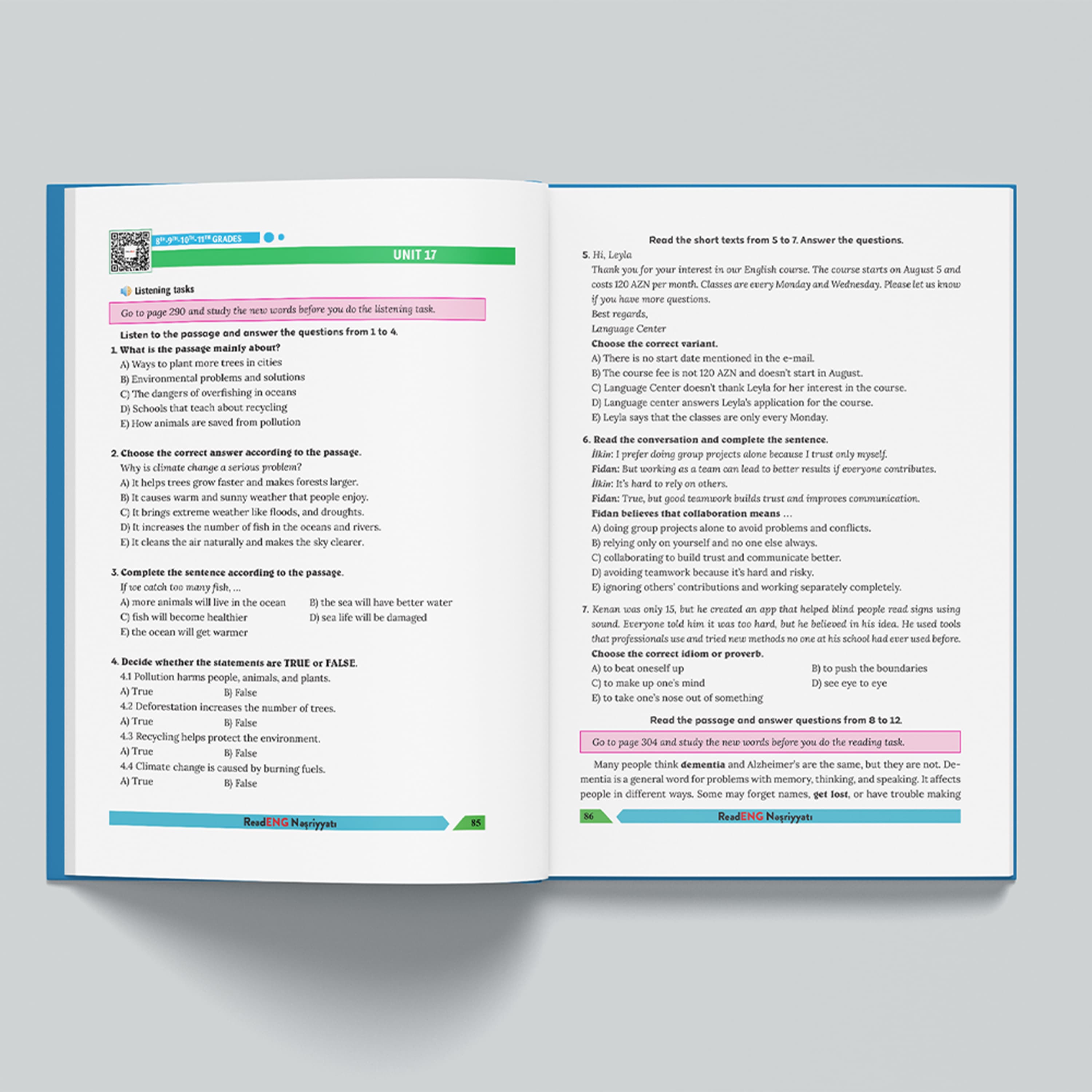 Test Toplusu English 8 - 11 sinif, azərbaycan və rus bölmələri üçün kiçik şəkil 3